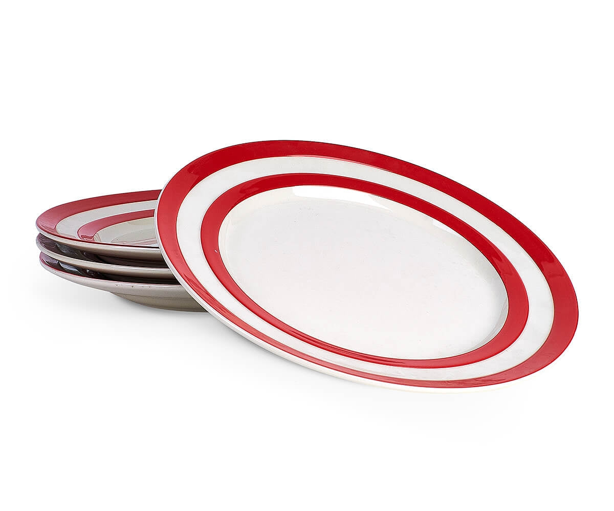 Cornishware Red Main Plate / Set of 4 – Joanne Hudson Basics