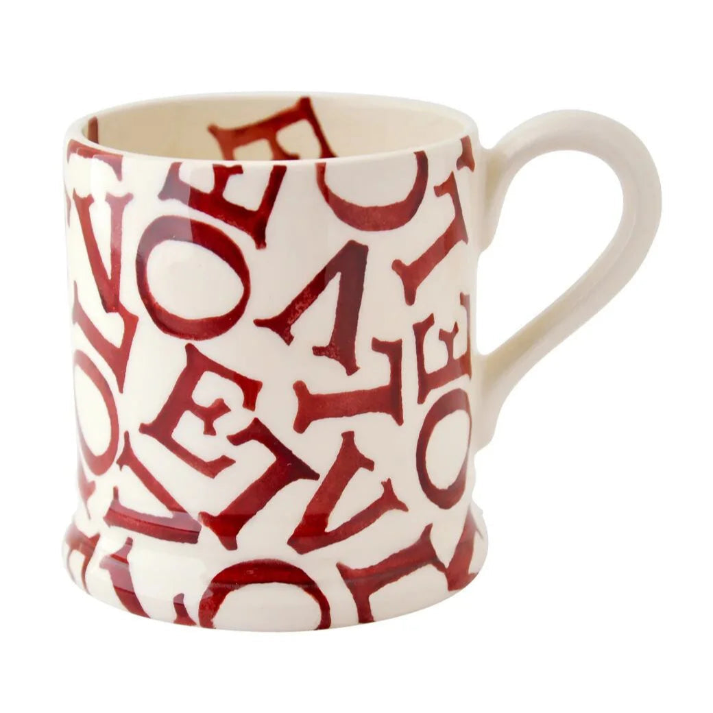 LOVE Polka Red 1/2 Pint Mug