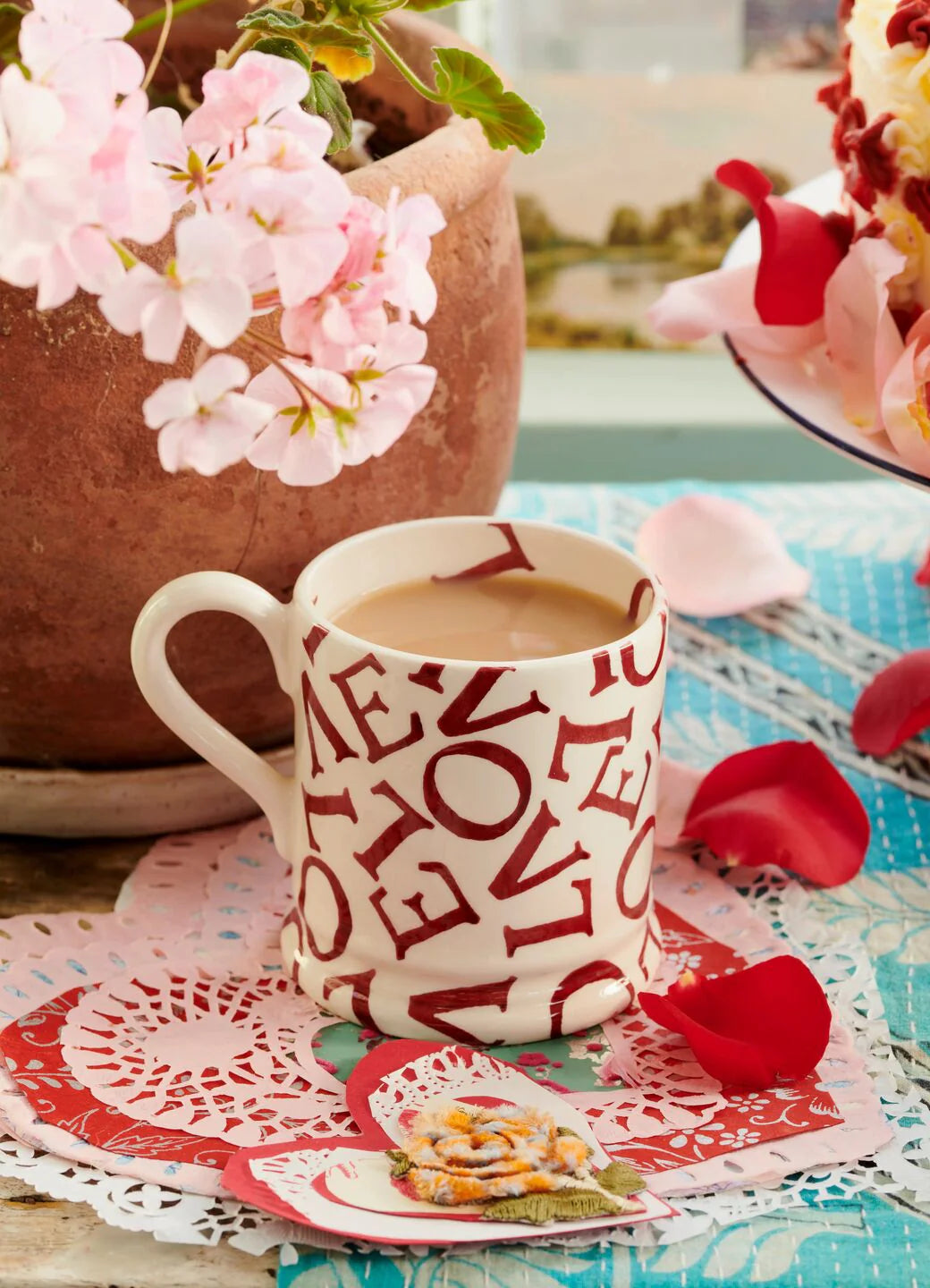 LOVE Polka Red 1/2 Pint Mug