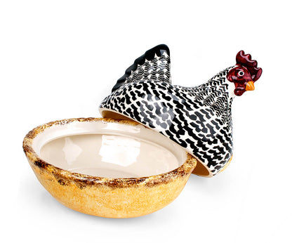 Black Toast Hen on Nest (Gift Boxed)-Emma Bridgewater-Emma Bridgewater Pottery-USA