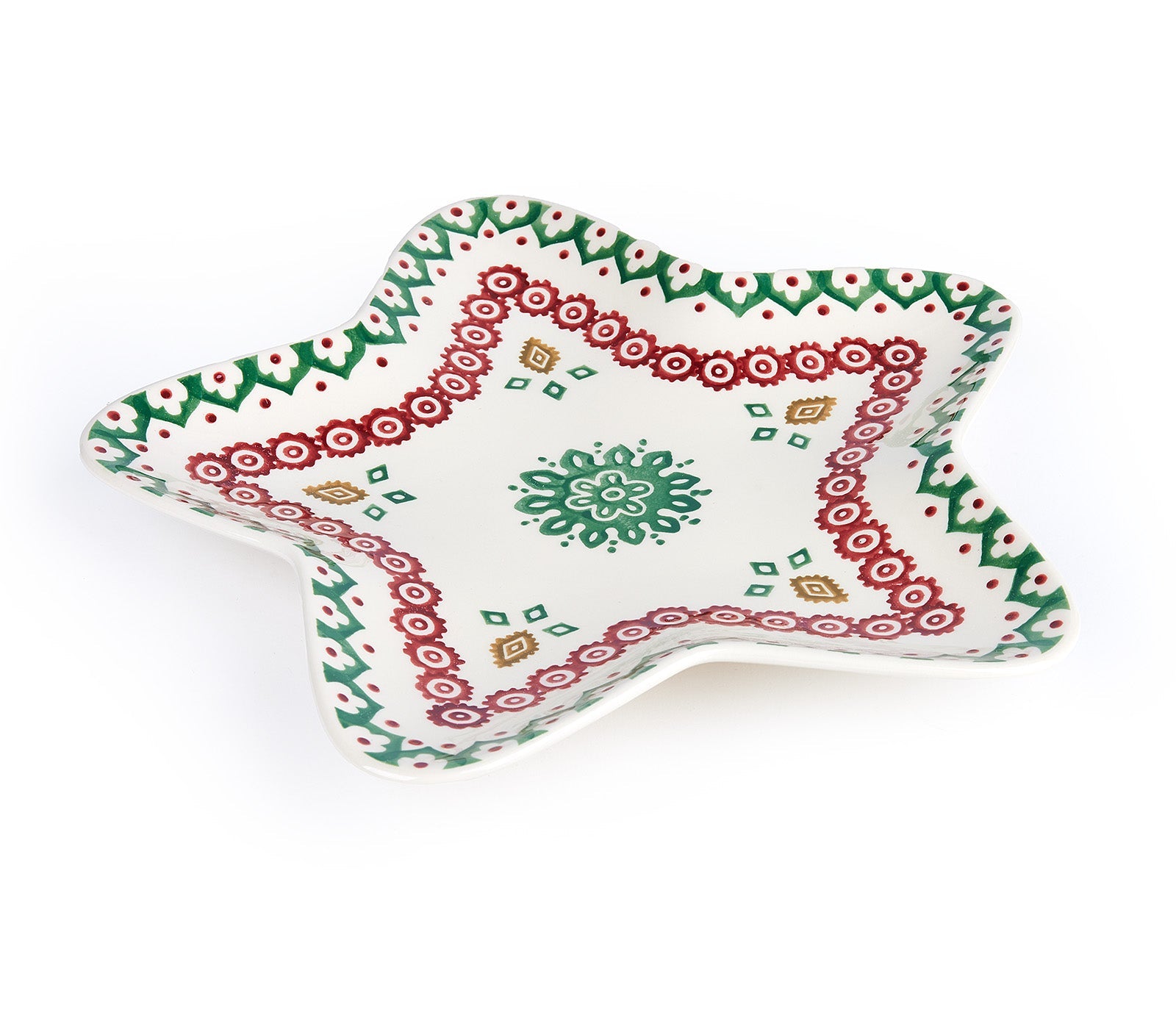 Christmas Joy Medium Star Plate-Emma Bridgewater Pottery-Joanne Hudson Basics