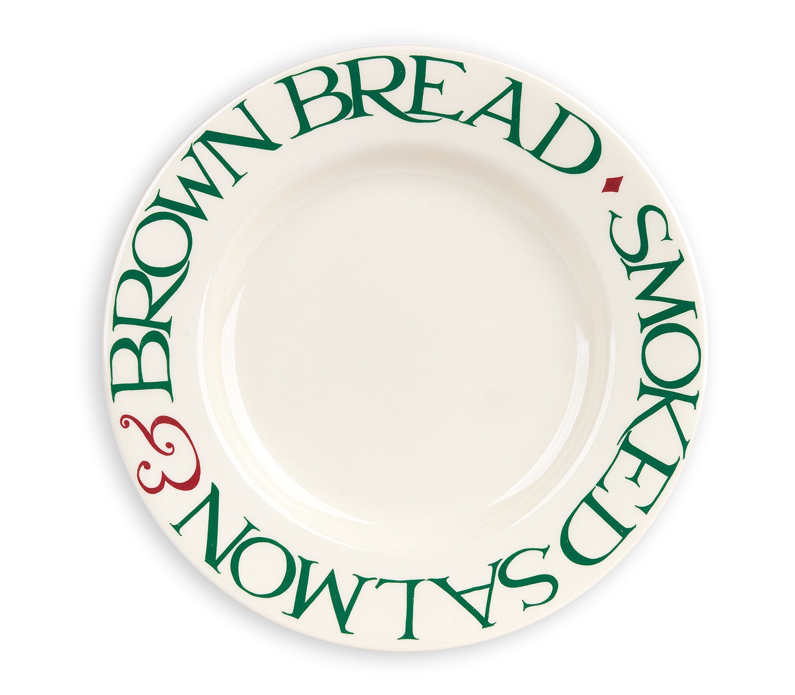 Christmas Toast Salmon 8.5in Plate-Emma Bridgewater Pottery-Joanne Hudson Basics