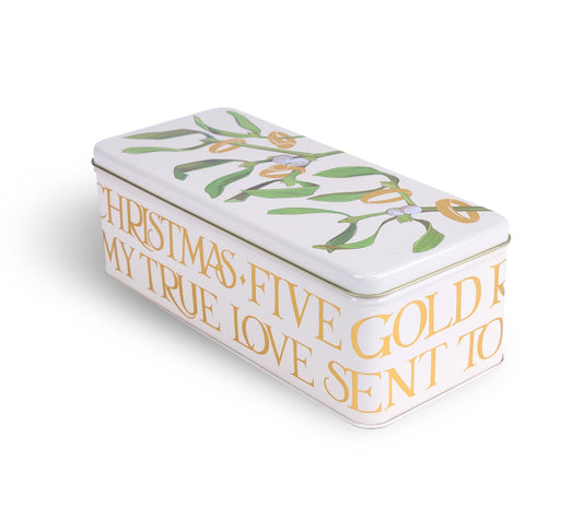 Five Gold Rings Long Deep Rectangular Tin-Elite Tins-Joanne Hudson Basics