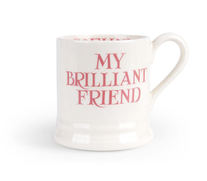 Pink Toast My Brilliant Friend 1/2 Pint Mug-Emma Bridgewater Pottery-Joanne Hudson Basics