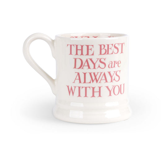 Pink Toast My Brilliant Friend 1/2 Pint Mug-Emma Bridgewater Pottery-Joanne Hudson Basics