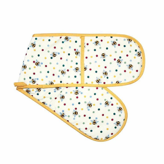 Polka Dot & Bumble Bee Double Oven Glove-Emma Bridgewater Pottery-Joanne Hudson Basics