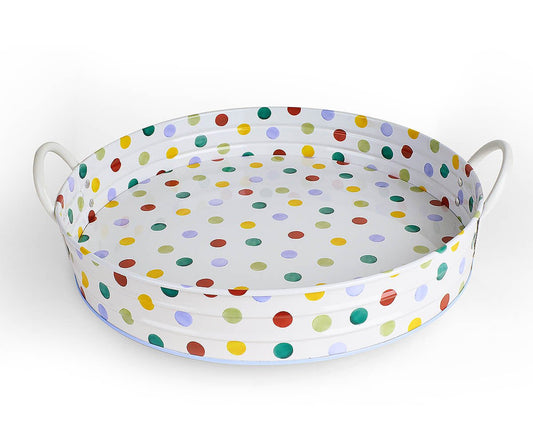 Polka Dot Large Metal Tray-Emma Bridgewater-Emma Bridgewater Pottery-USA