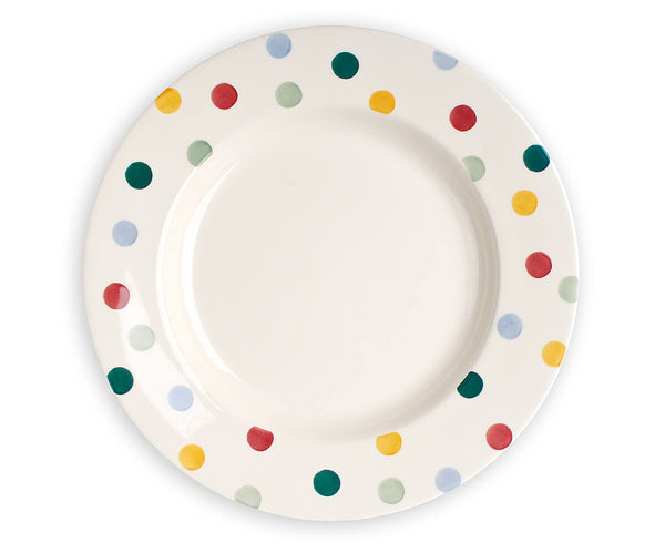 Polka Dot Banana - ceramic dinner plate by The 13 Prints. Buy